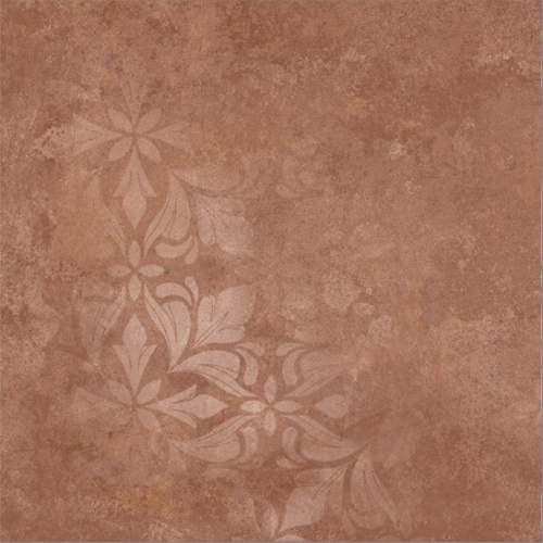 Керамический гранит KERAMA MARAZZI Хадду красный матовый декорированный 40,2x40,2x0,8