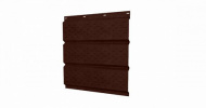 Софит металлический с полной перфорацией Grand Line / Гранд Лайн, Print elite 0.45, цвет Choco Wood (Шоколадное дерево)