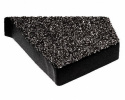 Заглушка Метротайл (Metrotile) для торцевой планки, правая, цвет черный, 118х100 мм