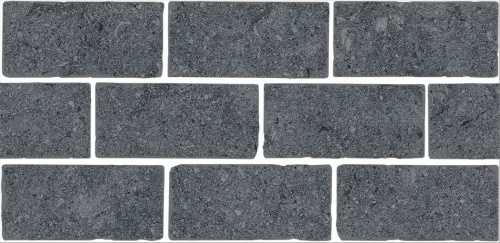 Керамический гранит KERAMA MARAZZI Бордюр Роверелла серый темный мозаичный  34,5x14,7x0,9