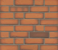 Клинкерная фасадная плитка Feldhaus Klinker R718 Accudo terracotta vivo рельефная NF14, 240*14*71 мм