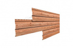 Металлический сайдинг Металл Профиль L брус XL Волна, 0.5 ECOSTEEL, кедр