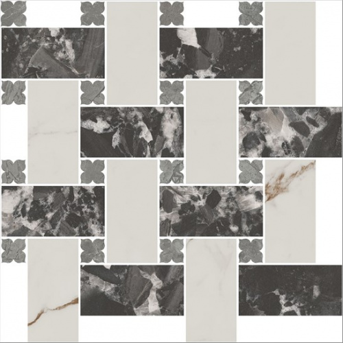 Керамический гранит KERAMA MARAZZI Декор Риальто 3 наборный матовый 43,5x43,5x0,9