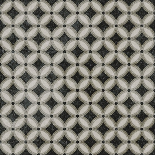 Керамический гранит KERAMA MARAZZI Декор Фреджио 2 черно-белый 20x20x0,8