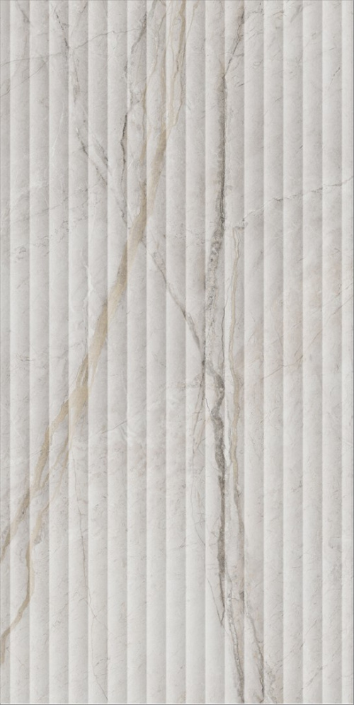 Керамическая плитка KERAMA MARAZZI Ифран серый светлый глянцевый структура обрезной 60x119,5x1