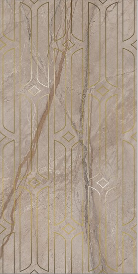 Керамическая плитка KERAMA MARAZZI Декор Ифран бежевый светлый глянцевый обрезной 60x119,5x0,9