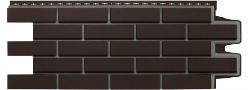 Фасадная панель Grand Line Design, Клинкерный кирпич 1105х417 мм, шоколадный, со швом RAL 7006