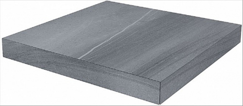 Керамический гранит KERAMA MARAZZI Ступень угловая клееная левая Роверелла серый  33x33x0,9