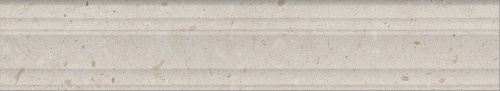Керамическая плитка KERAMA MARAZZI Бордюр Риккарди бежевый матовый структура обрезной 40x7,3x2,7