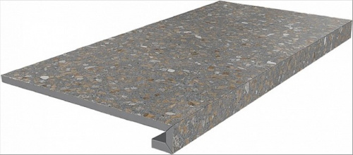 Керамический гранит KERAMA MARAZZI Ступень клееная Терраццо коричневый  33x60x0,9