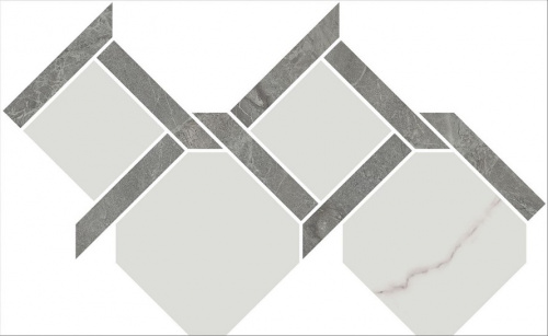 Керамический гранит KERAMA MARAZZI Декор Риальто 3 наборный лаппатированный 48x29,5x0,9