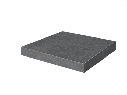 Керамический гранит KERAMA MARAZZI Ступень клееная угловая Касабланка HP антрацит матовый обрезной 33x33x0,9