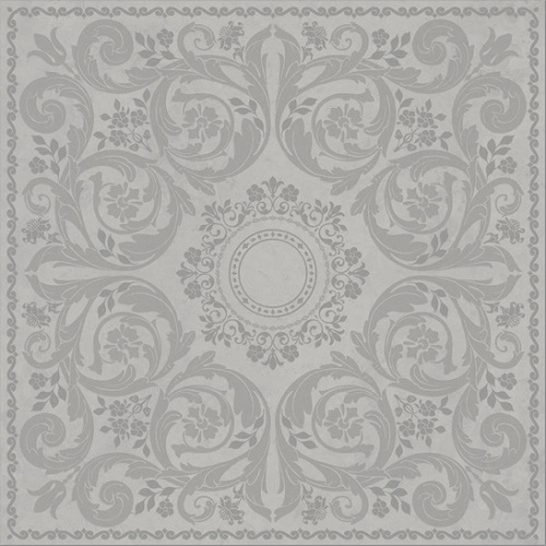 Керамический гранит KERAMA MARAZZI Декор Риальто 2 серый матовый обрезной 80x80x0,9