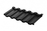 Металлочерепица модульная Aquasystem Гетеборг XXL, 0.5 Pural BT MATT, Zn 275, 1205х465 мм, RR 33 черный
