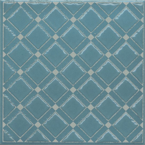 Керамический гранит KERAMA MARAZZI Декор Бахия 1 бирюзовый глянцевый 9,8x9,8x0,7