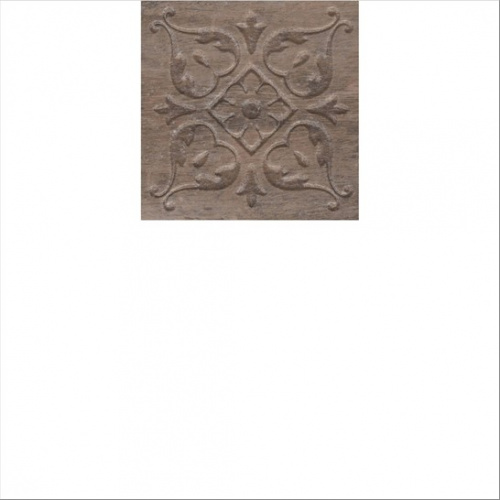Керамический гранит KERAMA MARAZZI Вставка Браш Вуд коричневый тёмный  9,9x9,9x0,8