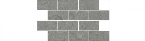 Керамический гранит KERAMA MARAZZI Декор Чеппо ди Гре мозаичный серый тёмный матовый обрезной 34,6x20x0,9