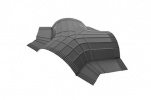 Y-тройник конька полукруглого Aquasystem Rooftop Бархат, R90, RAL 8017 коричневый
