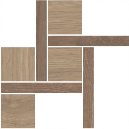Керамический гранит KERAMA MARAZZI Декор Альберони 3 наборный коричневый матовый обрезной 27,5x27,5x0,9