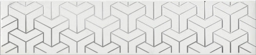 Керамическая плитка KERAMA MARAZZI Бордюр Ломбардиа белый матовый 25x5,4x0,8