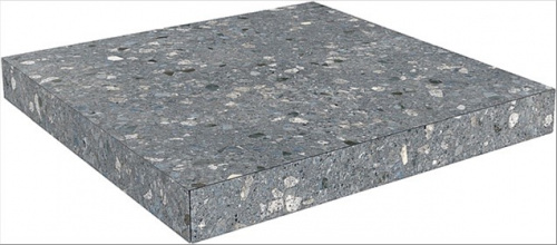 Керамический гранит KERAMA MARAZZI Ступень угловая клееная Терраццо серый темный  33x33x0,9