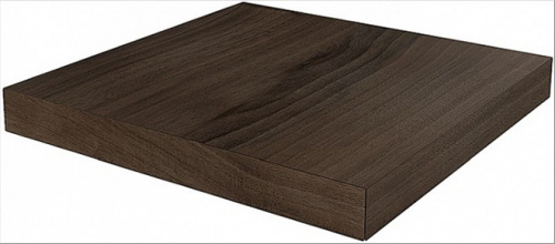 Керамический гранит KERAMA MARAZZI Ступень угловая клееная левая Про Вуд коричневый  33x33x0,9