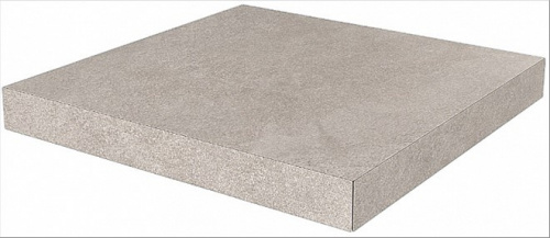 Керамический гранит KERAMA MARAZZI Ступень угловая клееная Про Стоун серый светлый  33x33x0,9
