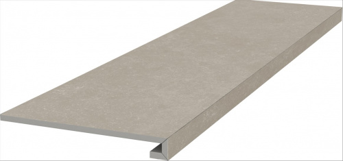 Керамический гранит KERAMA MARAZZI Ступень клееная фронтальная Касабланка HP серый светлый матовый обрезной 33x119,5x0,9