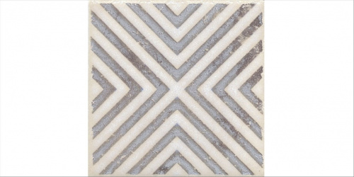Керамический гранит KERAMA MARAZZI Вставка Амальфи орнамент коричневый  9,8x9,8x0,7