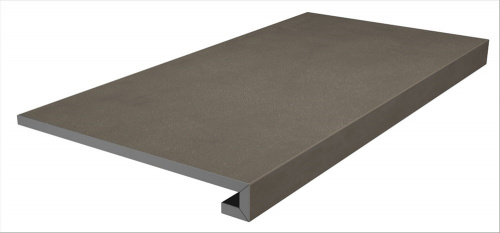 Керамический гранит KERAMA MARAZZI Ступень клееная Про Чементо коричневый тёмный матовый 33x60x0,9