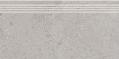 Керамический гранит KERAMA MARAZZI Ступень Про Лаймстоун серый натуральный обрезной 30x60x0,9