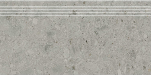 Керамический гранит KERAMA MARAZZI Ступень Чеппо ди Гре серый матовый обрезной 30x60x0,9