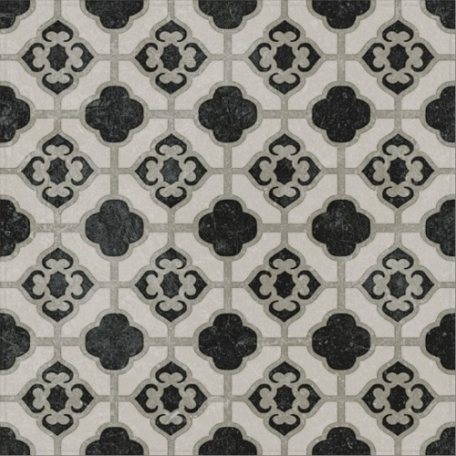 Керамический гранит KERAMA MARAZZI Декор Фреджио 3 черно-белый 20x20x0,8
