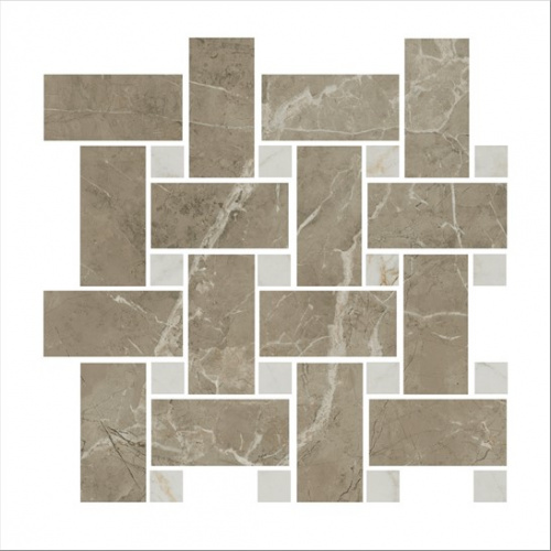 Керамический гранит KERAMA MARAZZI Декор Серенада мозаичный бежевый тёмный лаппатированный 32x32x0,9
