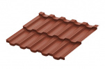 Металлочерепица модульная Aquasystem Гетеборг XXL, 0.5 Pural BT MATT, Zn 275, 1205х865 мм, RR 750 терракотовый