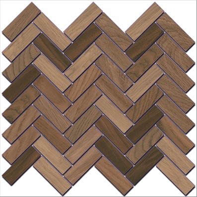 Керамический гранит KERAMA MARAZZI Декор Селект Вуд бежевый темный мозаичный  33x33x0,9