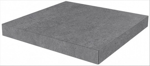 Керамический гранит KERAMA MARAZZI Ступень угловая клееная Фондамента серый темный  33x33x0,9