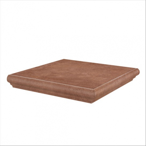 Керамический гранит KERAMA MARAZZI Ступень угловая Хадду красный матовый 34x34x0,8