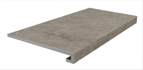 Керамический гранит KERAMA MARAZZI Ступень клееная фронтальная Портленд бежевый тёмный матовый обрезной 33x80x0,9
