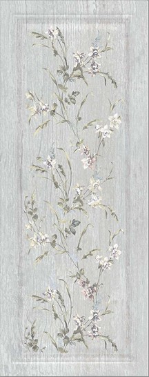 Керамическая плитка KERAMA MARAZZI Кантри Шик серый панель матовый декорированный 20x50x0,8