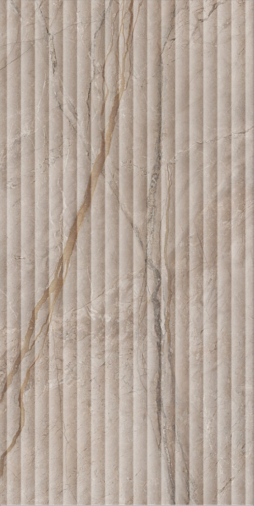 Керамическая плитка KERAMA MARAZZI Ифран бежевый светлый глянцевый структура обрезной 60x119,5x1