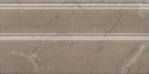 Керамическая плитка KERAMA MARAZZI Плинтус Серенада бежевый тёмный глянцевый обрезной 30x15x1,7