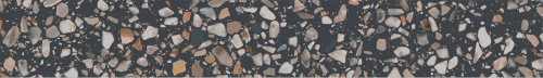 Керамический гранит KERAMA MARAZZI Плинтус Бричиола чёрный матовый обрезной 60x9,5x0,9