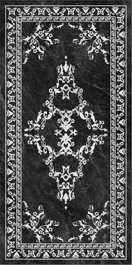 Керамический гранит KERAMA MARAZZI Риальто серый тёмный декорированный лаппатированный обрезной 119,5x238,5x1,1