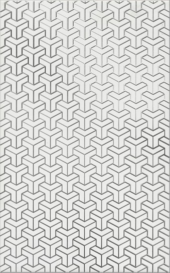 Керамическая плитка KERAMA MARAZZI Декор Ломбардиа белый матовый 25x40x0,8