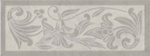 Керамическая плитка KERAMA MARAZZI Декор Монсанту 4 серый светлый 15x40x0,8