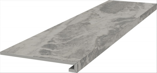Керамический гранит KERAMA MARAZZI Ступень клееная Альбино серый обрезной 33x119,5x0,9