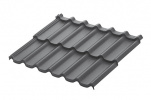 Металлочерепица модульная Aquasystem Стокгольм XXL, 0.5 Pural BT MATT, Zn 275, 1185х875 мм, RR 23 маренго