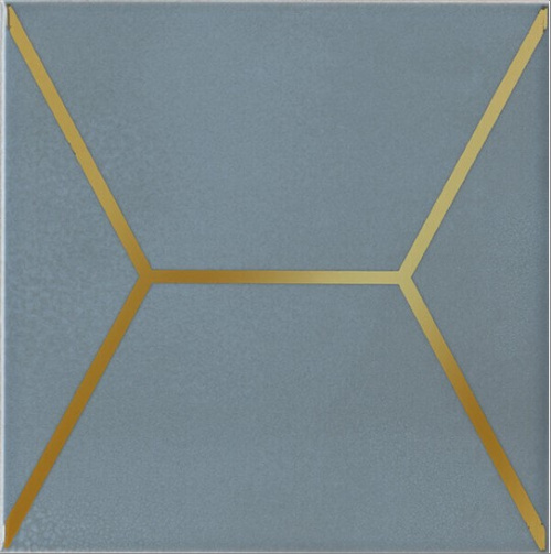 Керамическая плитка KERAMA MARAZZI Декор Витраж голубой глянцевый 15x15x0,69