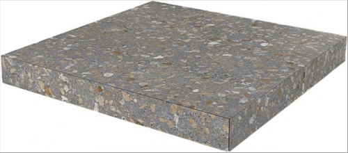 Керамический гранит KERAMA MARAZZI Ступень угловая клееная Терраццо коричневый  33x33x0,9